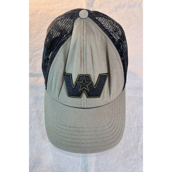Western Star Hat Cap Adjustable Snapback Green Black Trucker Mesh - Picture 1 of 4